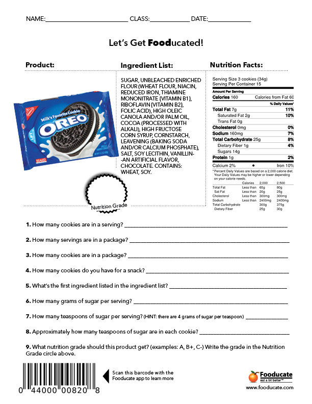 Fun Nutrition Worksheets for Kids | Fooducate