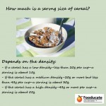 On Cereal Serving Sizes. Grape Nuts as an Example