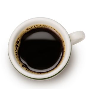 cup of coffee from above